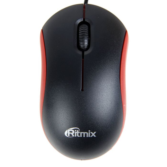 Компьютерная мышь RITMIX ROM-111, проводная, USB, 800 dpi, красная
