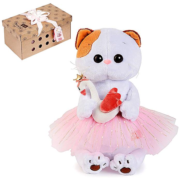 Мягкая игрушка "Кошечка Ли-Ли балерина с лебедем", 27 см