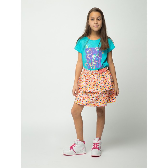 Футболка для девочки, рост 134 см, цвет бирюзовый