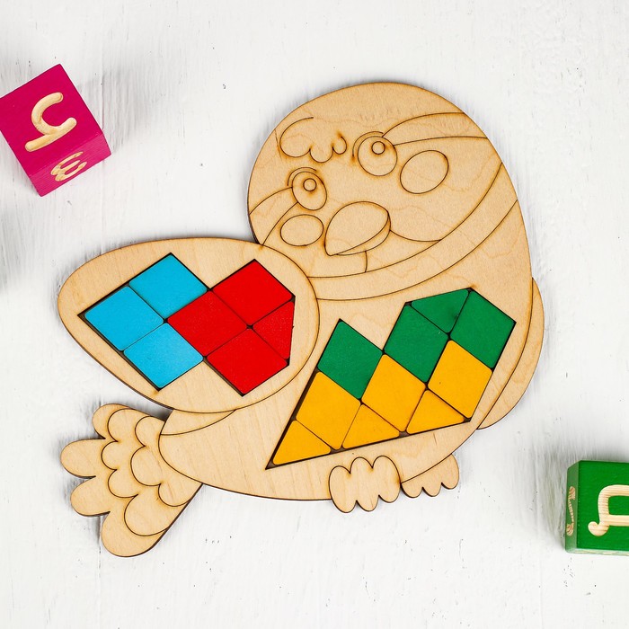 Мозаика-головоломка "Птичка"