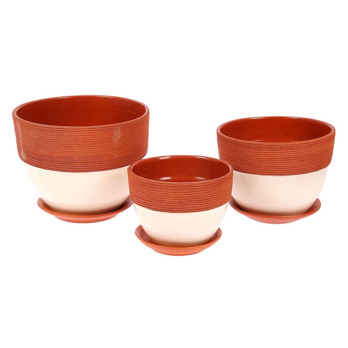 Набор горшков цветочных "Прованс" Бежевый (1 сорт)