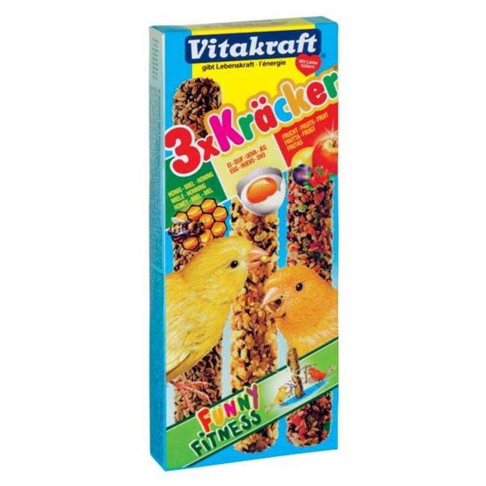 Крекеры VITAKRAFT для канареек мед/яйцо/фрукты, 3 шт/упаковка