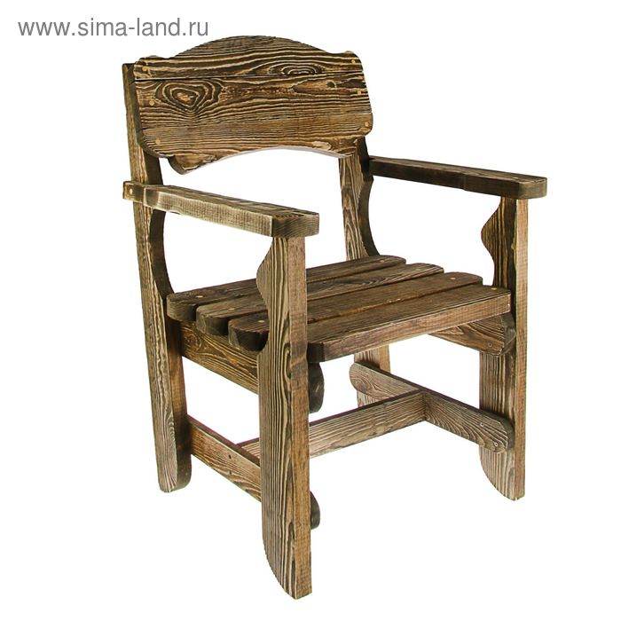 Кресло Разбойник, натуральная сосна брашированное