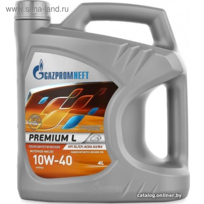 масло моторное полусинтетическое gazpromneft premium l 10w 40 1 л Масло моторное Gazpromneft Premium L 10W-40, 4 л