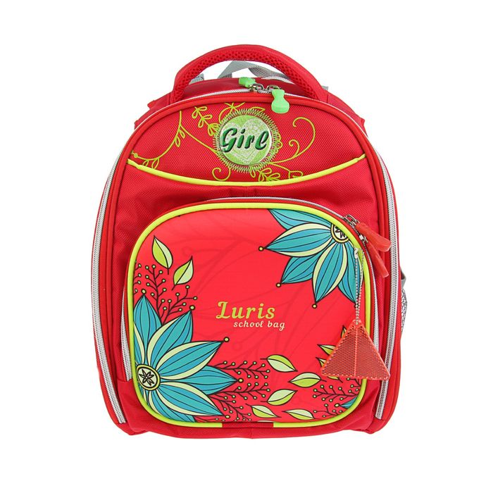 Рюкзак каркасный Luris 38*27*20 Джерри 6 + мешок для обуви для девочки «Цветы»