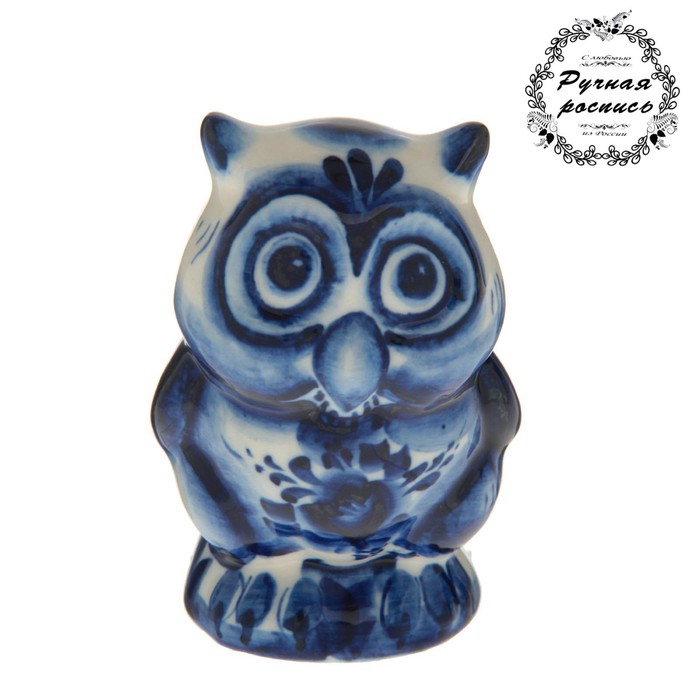 Сувенир «Филин», гжель, кобальт