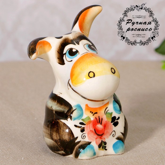 Сувенир «Грустный ослик», гжель, цветной