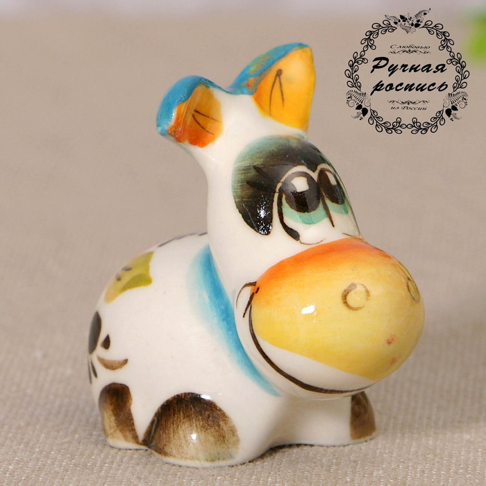 Сувенир «Маленький ослик», гжель, цветной