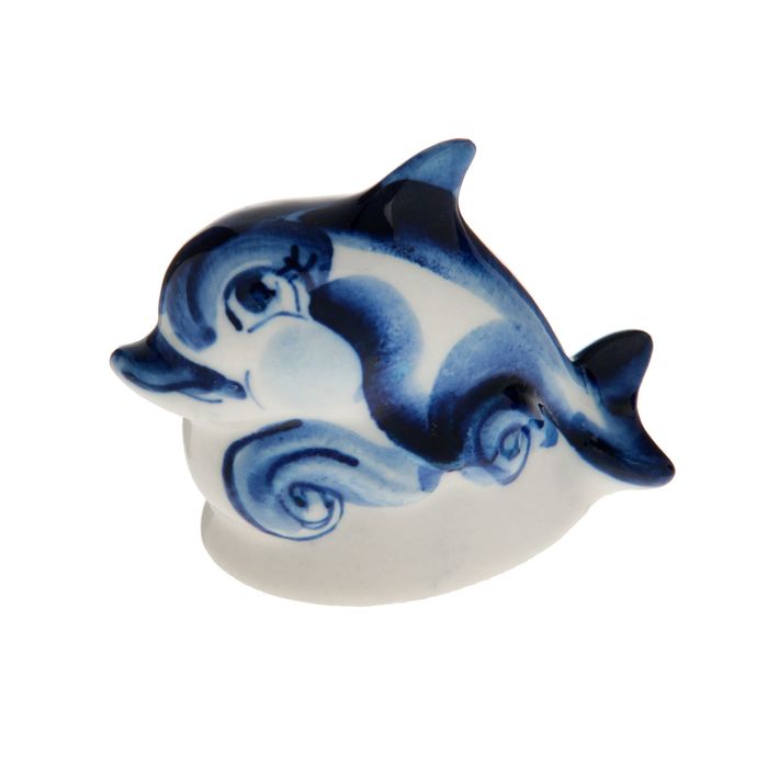 Сувенир «Дельфин», гжель, кобальт