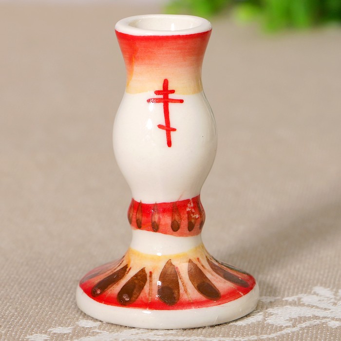 Подсвечник церковный «Молитва», гжель, цветной, микс