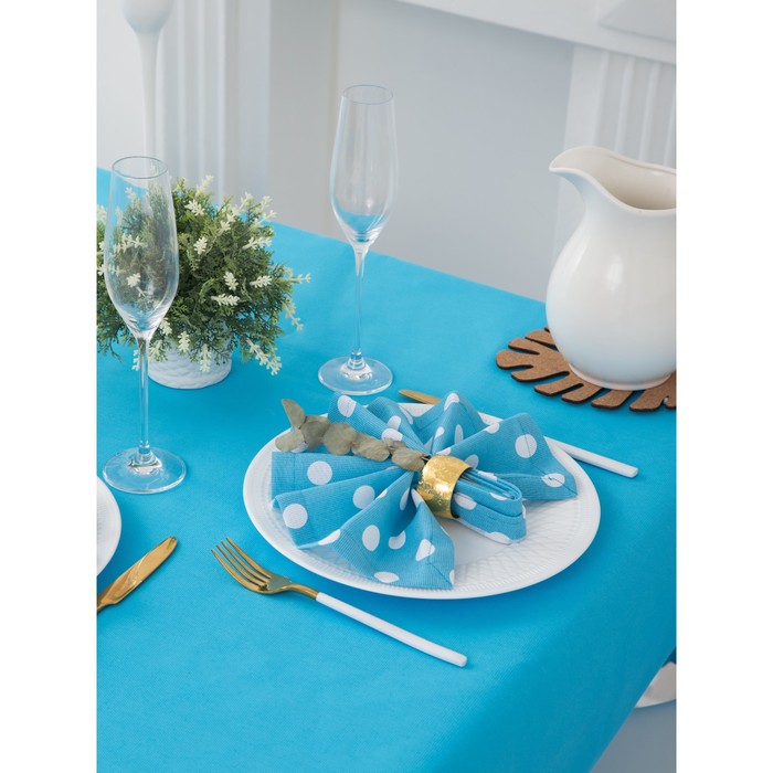 Набор столовый "Этель" Лесная голубика скатерть 110х160 см, салфетки 40х40 см - 4 шт., рогожка