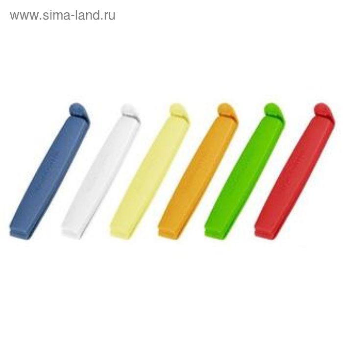 

Зажим для пакетов Tescoma Presto, 12 см, 6 шт., цвет МИКС