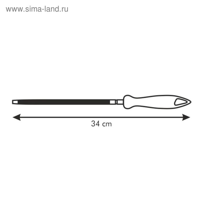 фото Мусат tescoma presto, для заточки кухонных ножей, сталь, пластик, 20 см