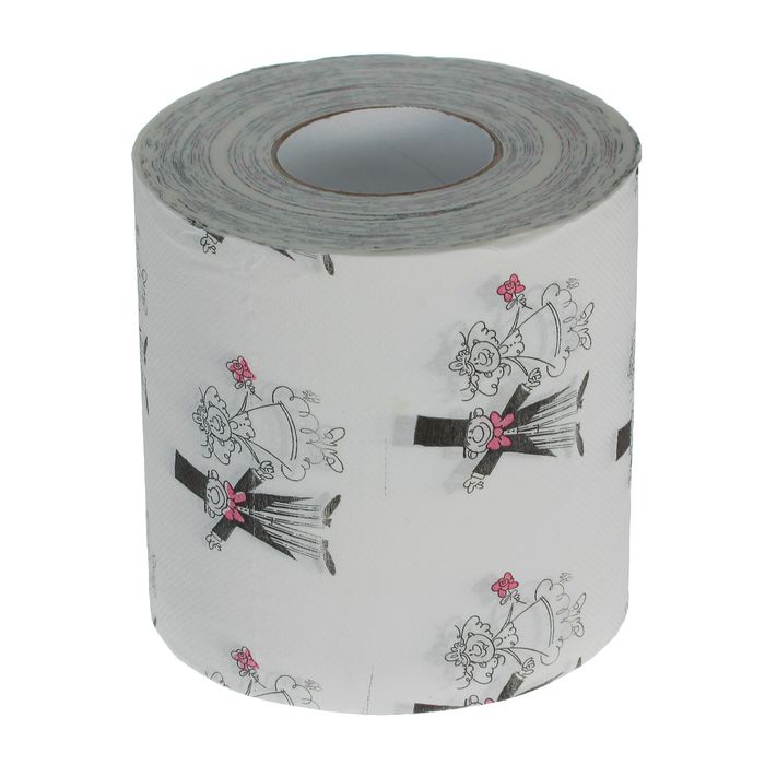 Туалетная бумага - прикол "Свадебный узор"