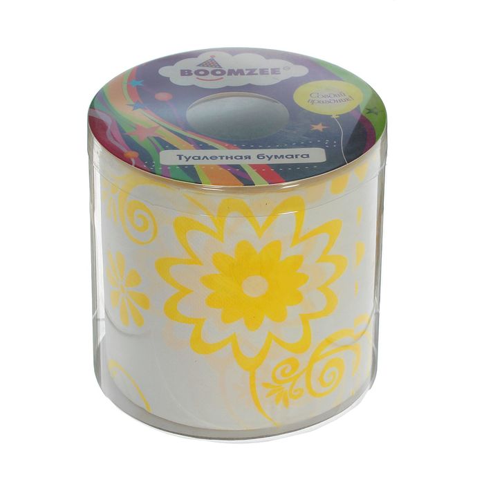 Туалетная бумага - прикол "Желтые цветы"