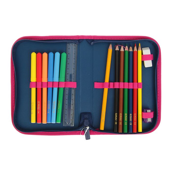 Ранец на замке Herlirz Loop Plus 37*31*24 Butterfly (наполнение : пенал 16 предметов +косметичка +мешок для обуви)