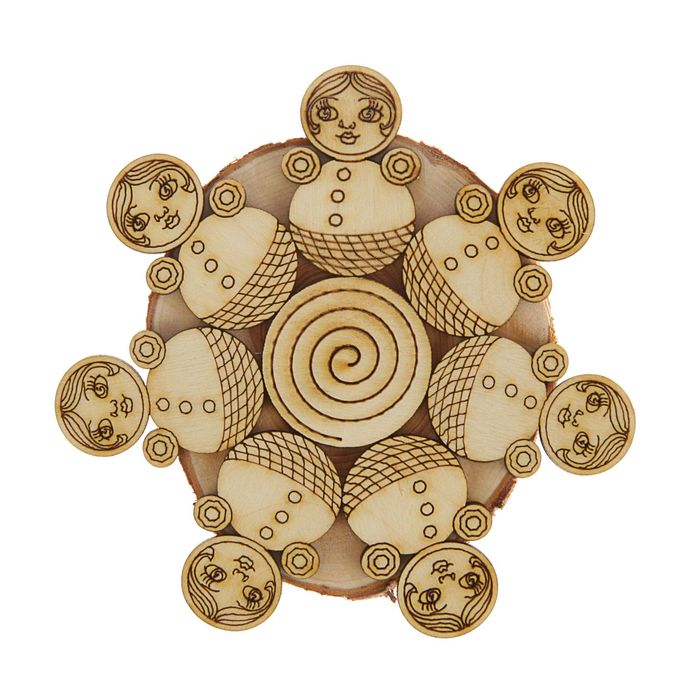 Подставка под горячее "Матрешка" вид 2, д=11см