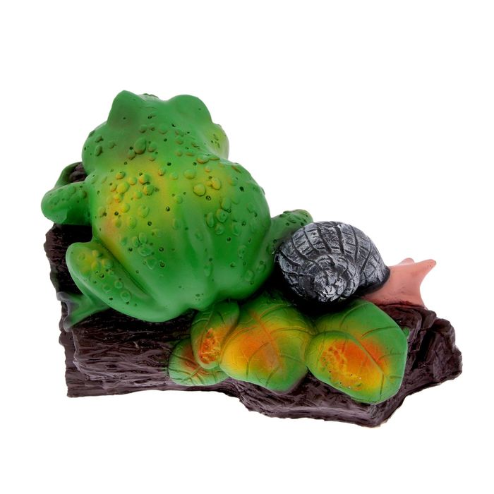 Садовая фигура "Жаба на пеньке"