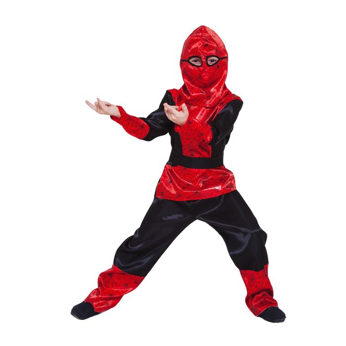 Детский карнавальный костюм "Чёрный паучок", р-р 28, рост 104 см