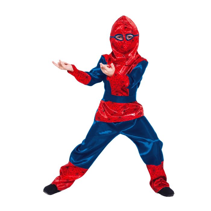 Детский карнавальный костюм "Синий паучок", р-р 28, рост 104 см