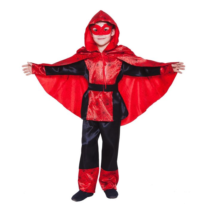 Карнавальный костюм "Паутинка", р-р 30, рост 110-116 см, цвет красно-чёрный
