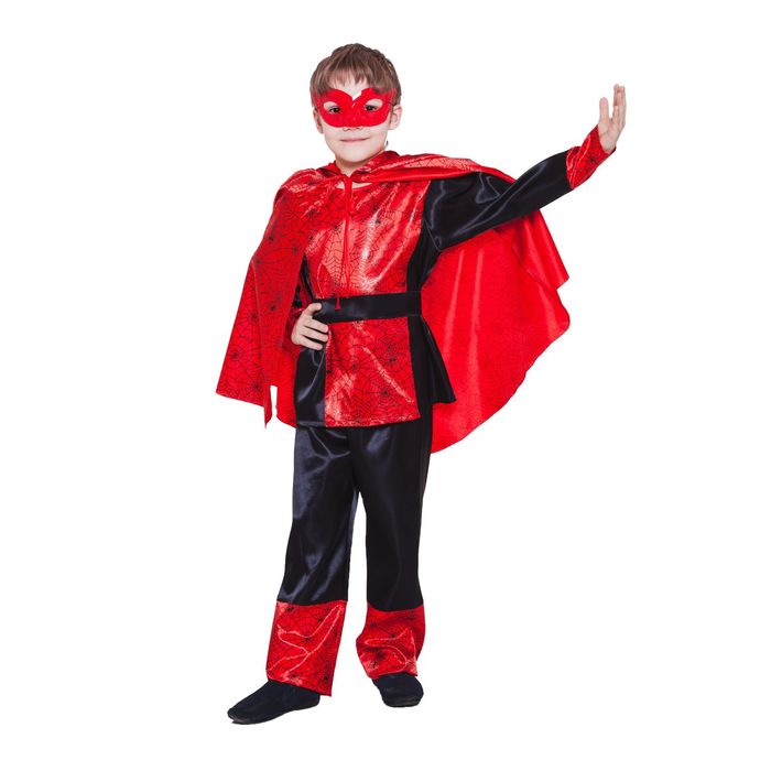 Карнавальный костюм "Паутинка", р-р 30, рост 110-116 см, цвет красно-чёрный