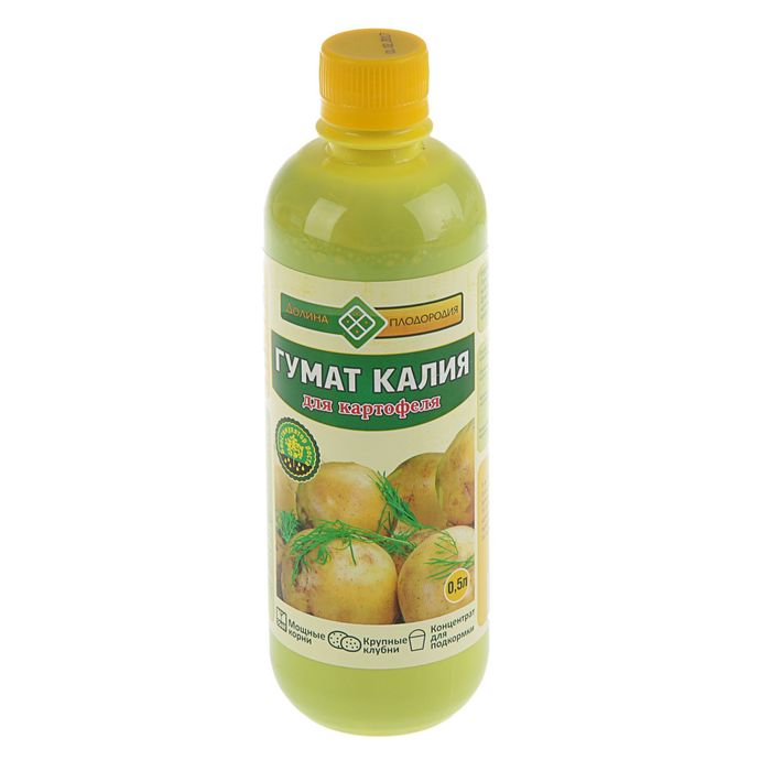 Удобрение органо-минеральное Гумат калия "Для картофеля", 0,5 л
