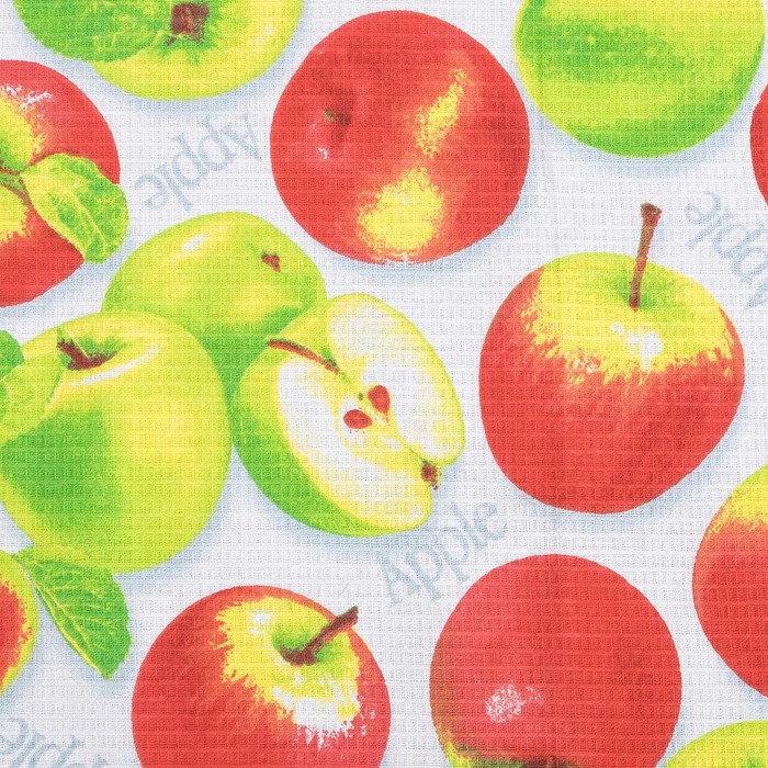 Набор для кухни (рукавичка- прихватка, прихватка, полотенце) Яблочное угощение, бязь 125г/м, хл100%