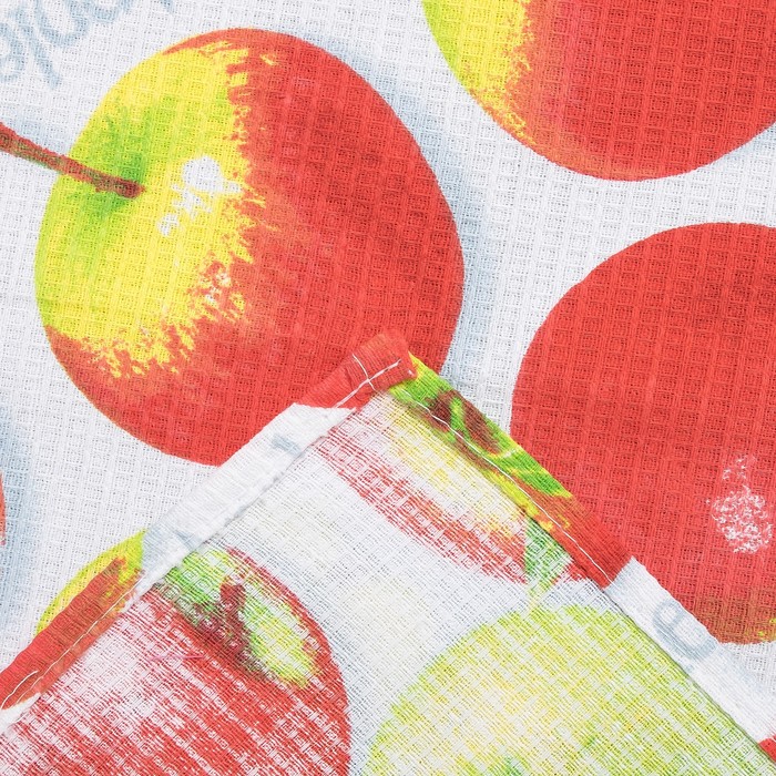 Набор для кухни (рукавичка- прихватка, прихватка, полотенце) Яблочное угощение, бязь 125г/м, хл100%