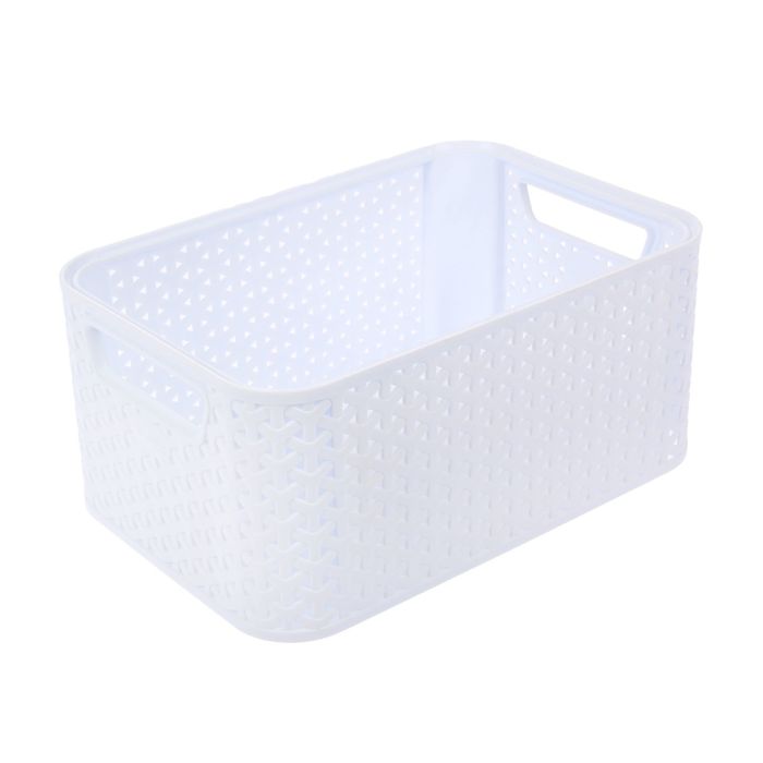 Корзина "Ротанг" 28,5х19,5х13 см, цвет белый