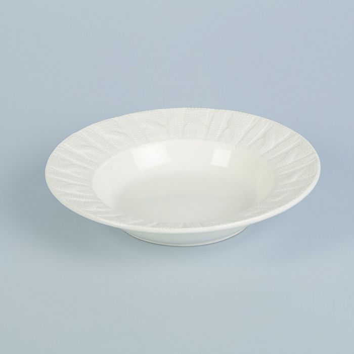 Тарелка 22 см глубокая, цвет белый