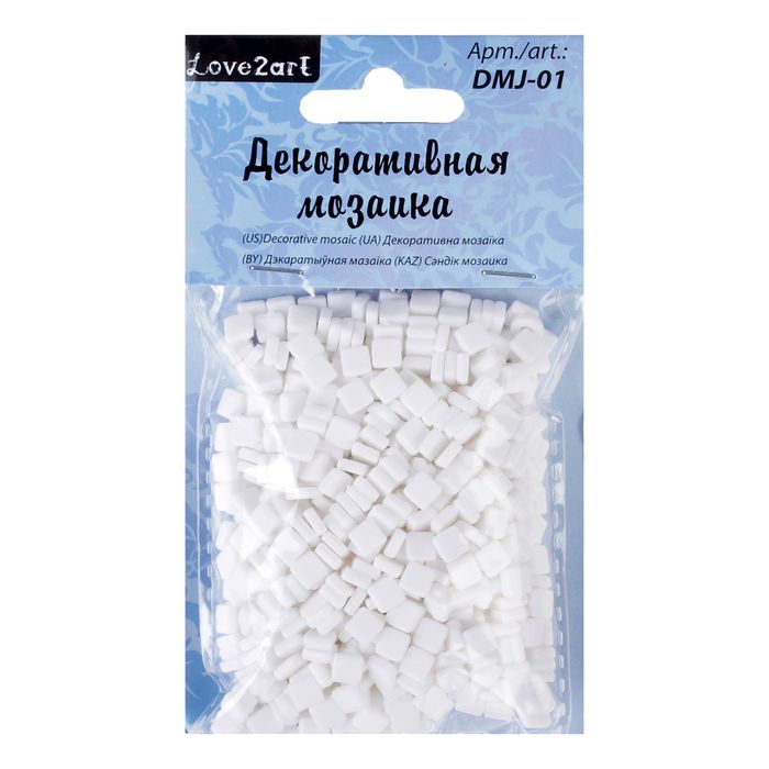Декоративная мозаика белая, 5 мм, 50 г