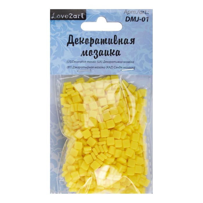 Декоративная мозаика жёлтая, 5 мм, 50 г