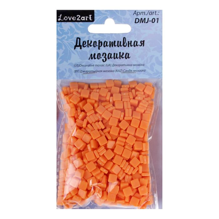 Декоративная мозаика оранжевая, 5 мм, 50 г