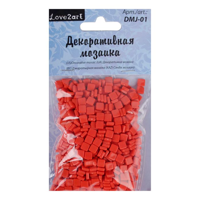 Декоративная мозаика красная, 5 мм, 50 г