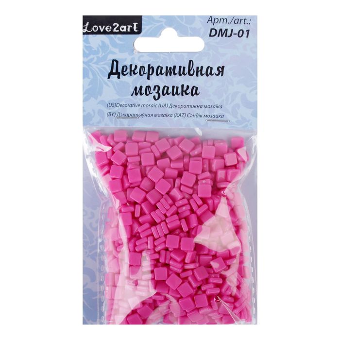 Декоративная мозаика розовая, 5 мм, 50 г