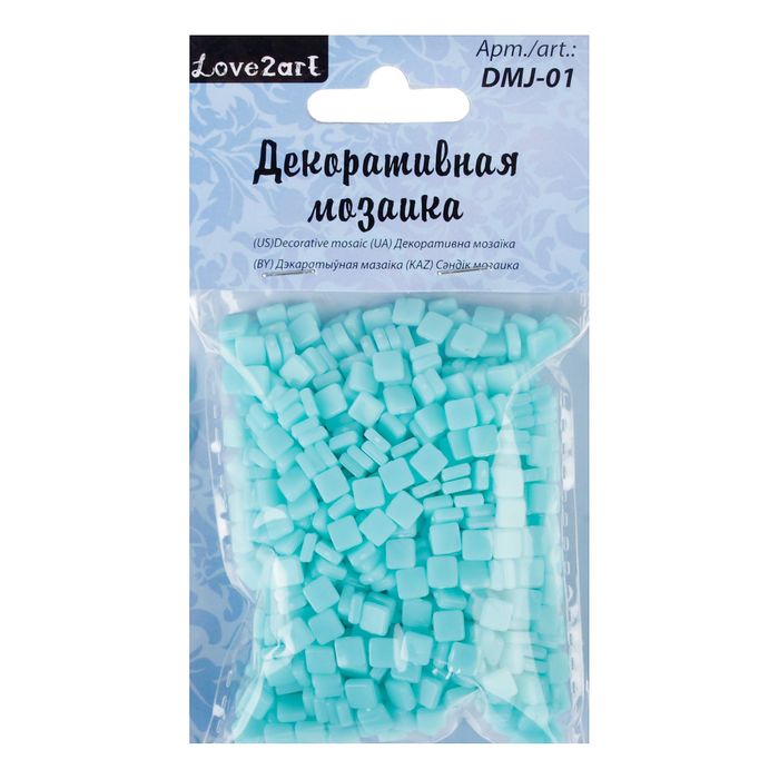 Декоративная мозаика бирюзовая, 5 мм, 50 г