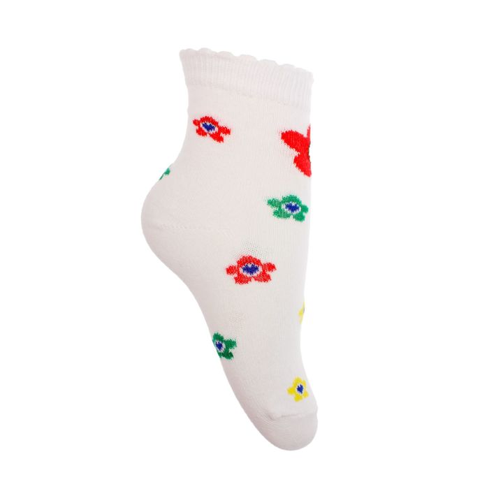 Носки для девочки, цвет белый, размер  20-22