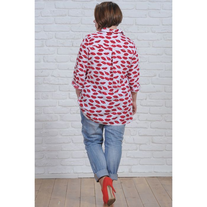 Блуза женская 5187а, размер 52, рост 164 см, цвет белый