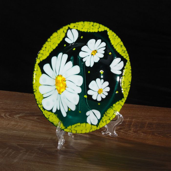 Тарелка декоративная "Ромашковое поле"