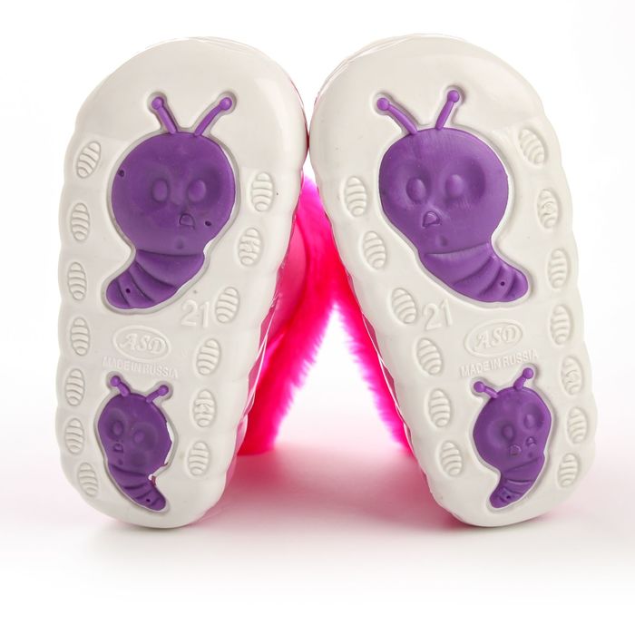 Сапоги резиновые детские "Бабочка", размер 23, розовый