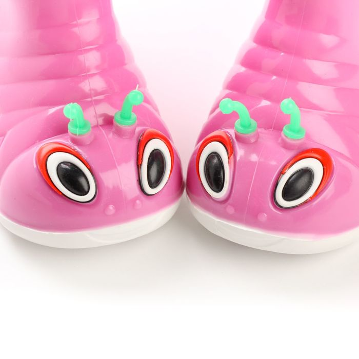 Сапоги резиновые детские "Бабочка", размер 23, розовый