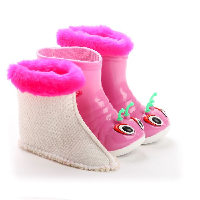 Сапоги резиновые детские "Бабочка", размер 23, розовый