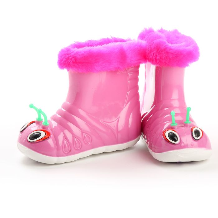 Сапоги резиновые детские "Бабочка", размер 24, розовый