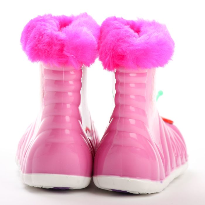 Сапоги резиновые детские "Бабочка", размер 24, розовый