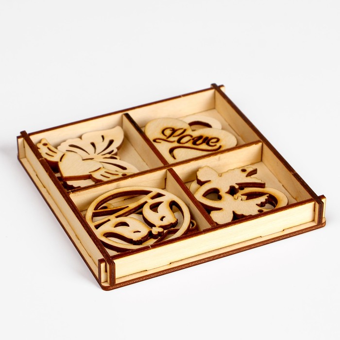 Набор заготовок для творчества «Свадьба», 12 предметов, размер деталей 45×45 мм