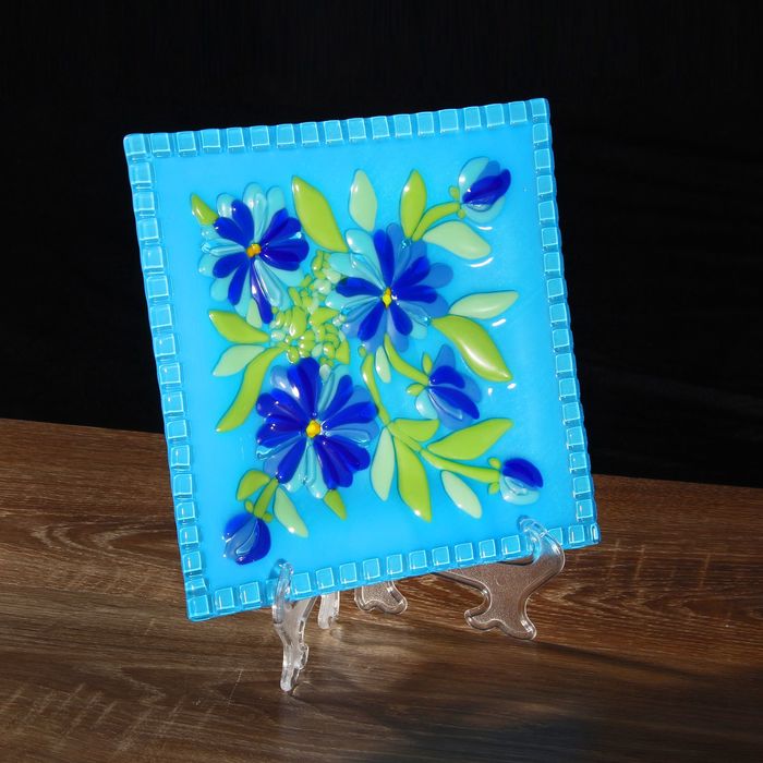 Тарелка декоративная "Цветы"