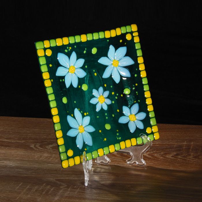 Тарелка декоративная "Цветы 2"