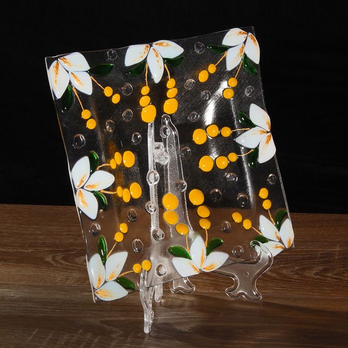 Тарелка декоративная "Цветы 3"