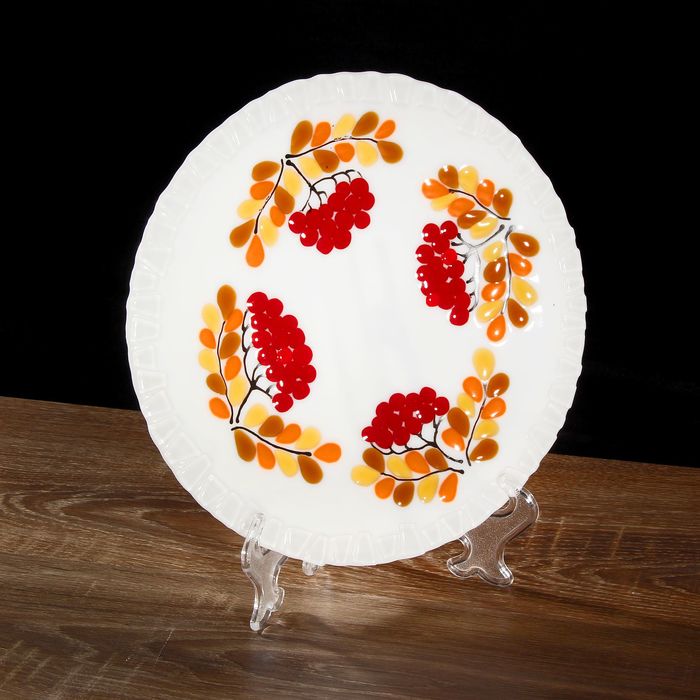 Тарелка декоративная "Рябинка"